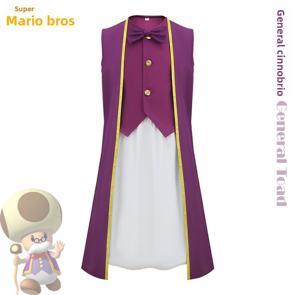 Super Mario Bros Toadsworth Cosplay Costume For Stage Performances