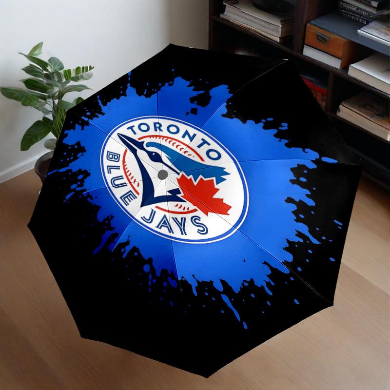 Blue Jays Baseball Season Umbrella 8-Frame for Travel, Camping, Casual Lightweight Portable Umbrella, Essential for Every Family Holidays Gift
