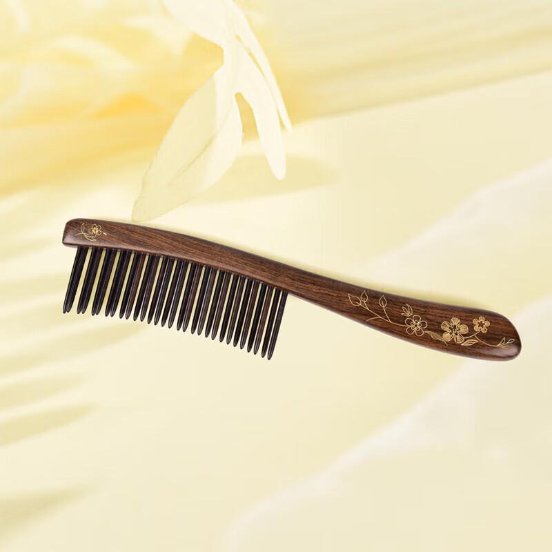Tan Mujiang Lacquer Art Insert Comb