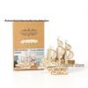 3D Wooden Puzzle: DIY Train, Carousel, Ferris Wheel, Pumpkin Carriage & Sailing Ship Models