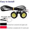 2/10 PCS 18MM/23MM Car Eagle Eye LED Light 12V Daytime Running Light DRL Auto Parking Singal Lapms For Motorcycle Car Red Yellow