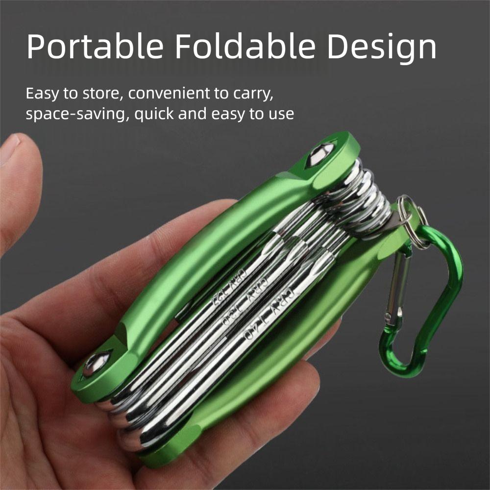 Metric Allen Key Folding Tool Collapsible Design Portable Tool Hexagonal Wrench Set  E-Scooter