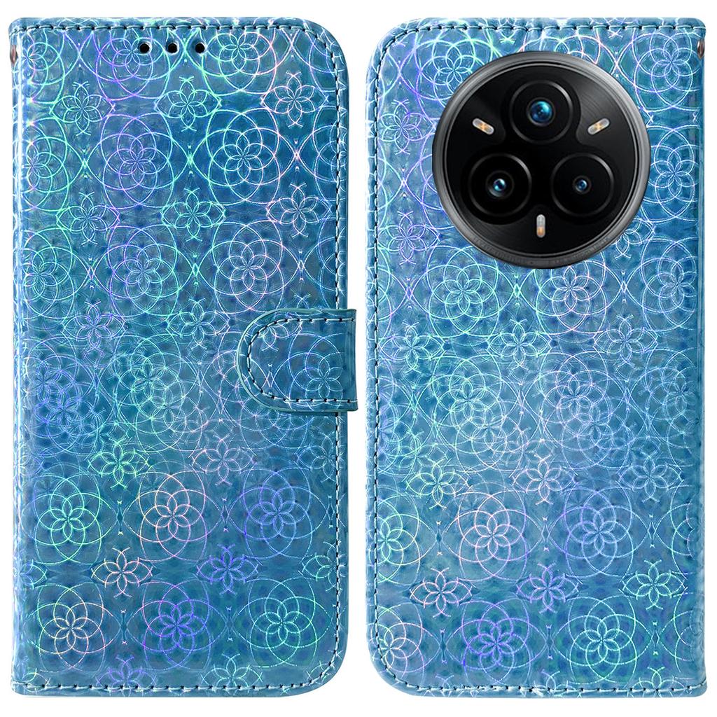 For Realme 14 Pro+ 5G Stand Case Dazzling Flower Leather Phone Cover