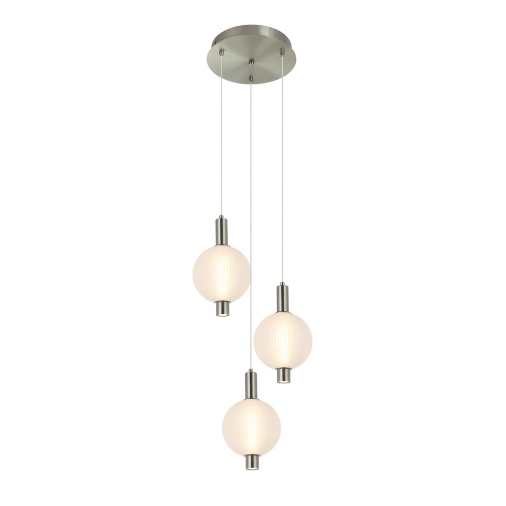 Lampa Wisząca Lenti Led Czarny Alu Italux Pnd-83631-3-Sc-Wh