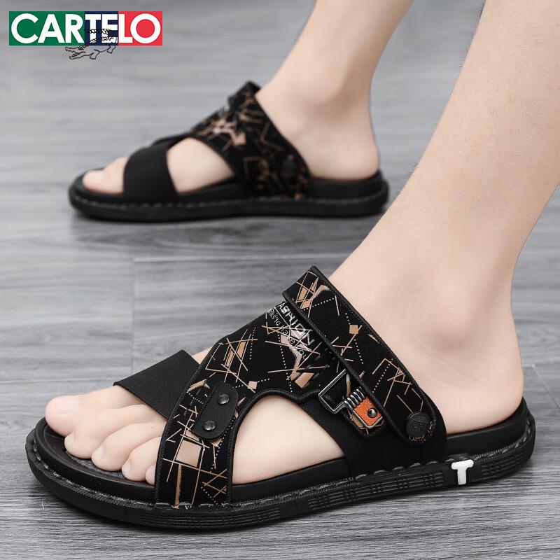 CARTELO Men s 2026 Summer Breathable Casual Beach Clogs  Sandals 42