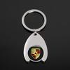 Fashion Zinc Alloy Car Logo Keychain Keyring For Porsche Panamera Cayenne Taycan 911 718 Macan Carrera-GT 928 968 Accessories