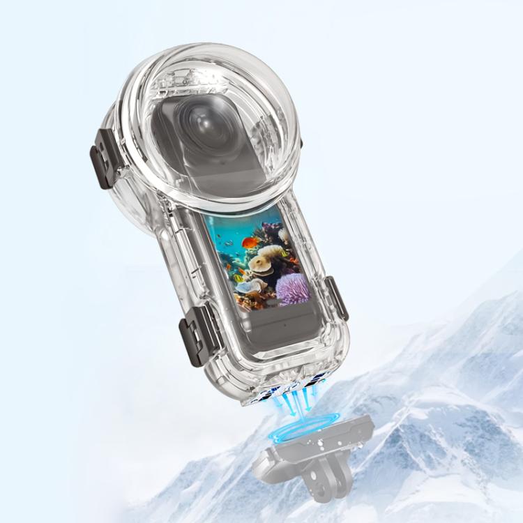 Для Insta360 X5 PULUZ Быстросъемный Водонепроницаемый Герметичный Дайвинг-Кейс 60м (прозрачный) прозрачный