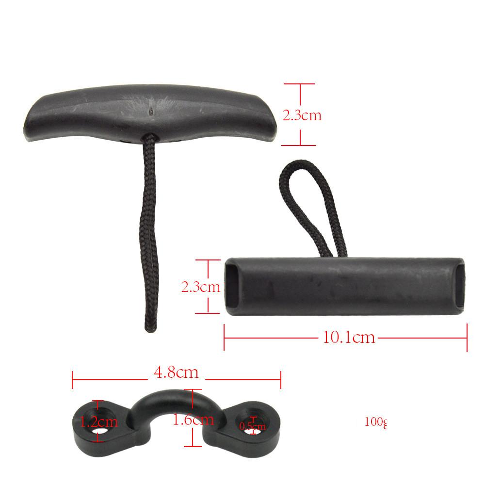 2Pcs Kayak Marine Boat Canoe Pull Handle Carry Handle W/ Cord Water Sports Accessories