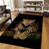 Realistic Sleeping Leopard Printed Flannel Rug Non Slip Soft Carpet For Living Room Bedroom Wildlife Nature Decor Artistic