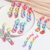 Trendy Acrylic Geometric Earrings For Women Colorful Chain Design 2023 Summer Fashion