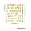 10sheets Gold Color Letter Stickers, 1-Inch Shiny Adhesive Letter & Number Stickers