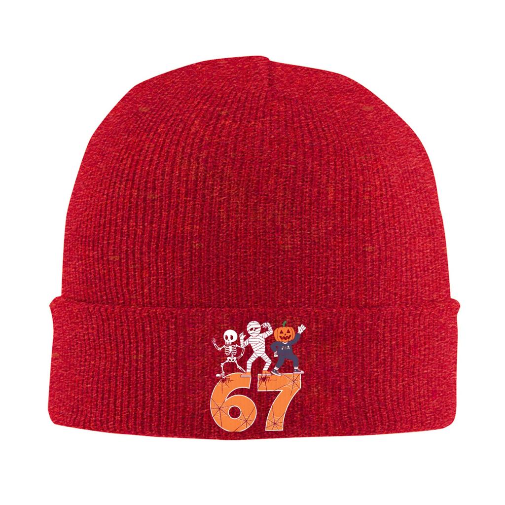 HAUNTED BY 67 GHOST DANCING HALLOWEEN Beanie Hats Bonnet Hats Unisex Adult Fashion Outdoor Knit Hat Autumn Winter Warm Soft Caps