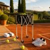 Tennis Ball Picker Wagon Wheeled Foldable Tennis Ball Wagon Sports Gear Wheels Rust-Resistant For Training