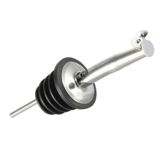 2Pcs Stainless Whisky Liquor Wine Pourer Stopper Bottle Spout Dispenser with Cap