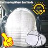1Pcs Silver Sun Shade Sun Protection Anti-UV Sunscreen New Steering Wheel Cover  Car Supplies