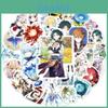 50pcs Genshin Impact Waterproof Stickers Reusable Adhesive Decoration
