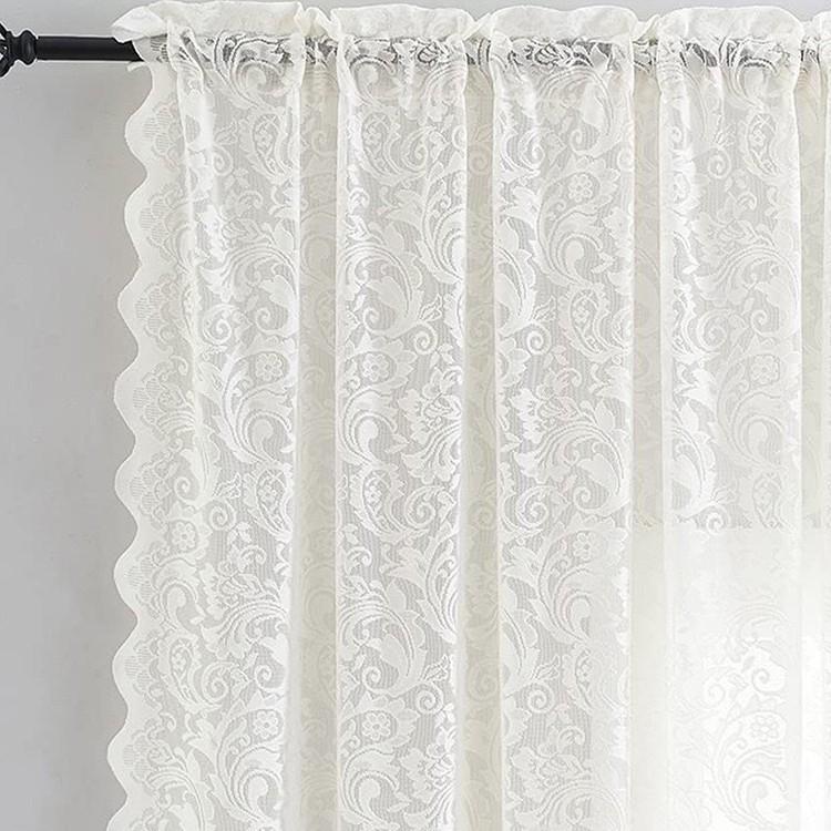 Vintage Französischer Phönixschwanz-Spitzenvorhang für Wohnzimmer, Küche, Schlafzimmer – Nicht-transparenter Fensterschutz & Trennwand-Dekoration