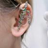 1 PIÈCE Piercing Oreille Aiguille Serpentine Givrée Noir et Blanc Nouveau Style Gothique Bijoux pour Hommes et Femmes Cadeau de Fête