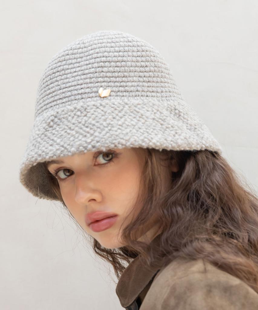 Koipeu Boucle Point Wool Bucket Hat Cf093Ht132