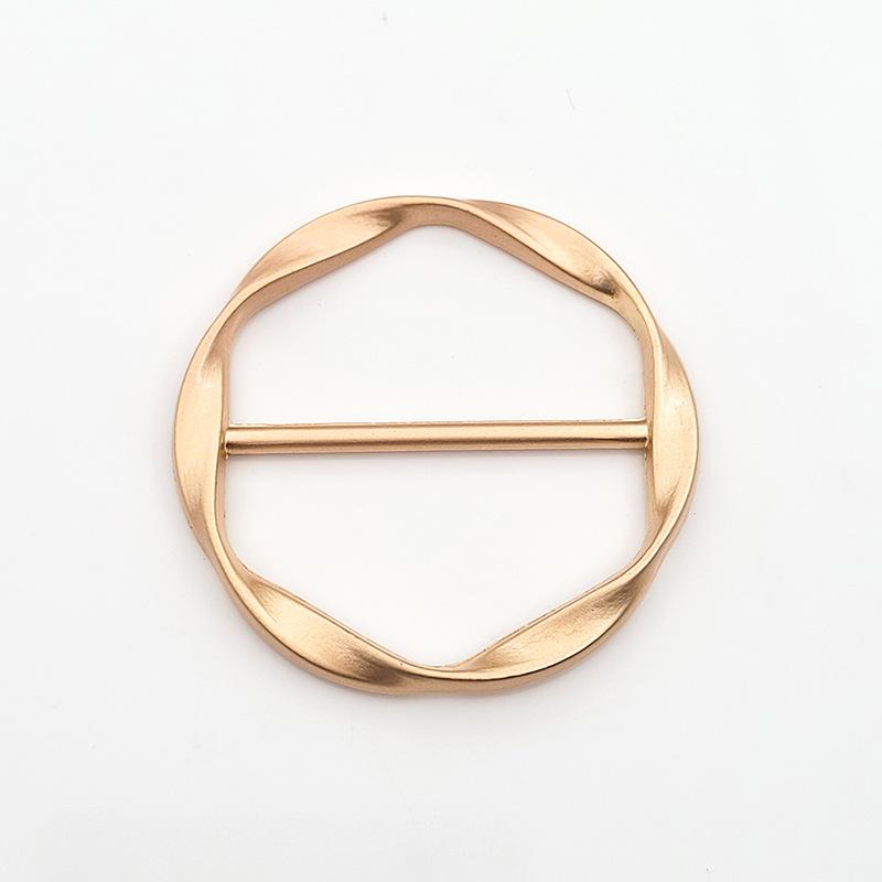 

3PCS Creative Knot Buckles T-shirt Corner Knotting Artifact Waist Tighting Bottons Geometric Scarf Buckles Clothing Accessories
