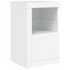 White Sideboard with LED Lights 123 X 37 X 67 Cm
