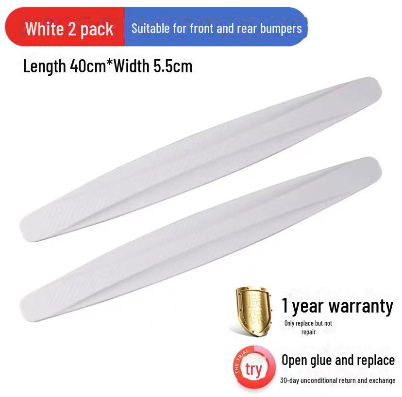 Front and Rear Bumper Carbon Fiber Anti-Scratch Protection Strips