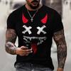 New Oversized T Shirt For Men Casual Short Sleeve Hip Hop Smiling Face Print Plus Size Tee Shirt Pullover Mens T-shirt Top