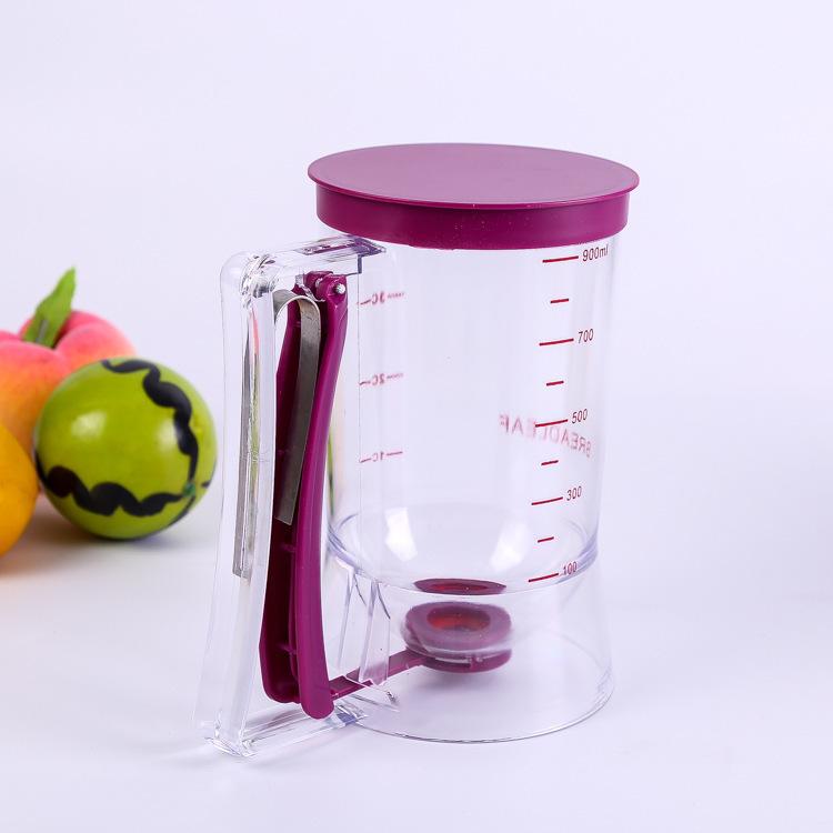 

Multifunctional Handheld Batter Dispenser for Cupcakes & Desserts - Funnel - Shaped Measuring Cup Leak Proof Design Easy To Use фиолетовый