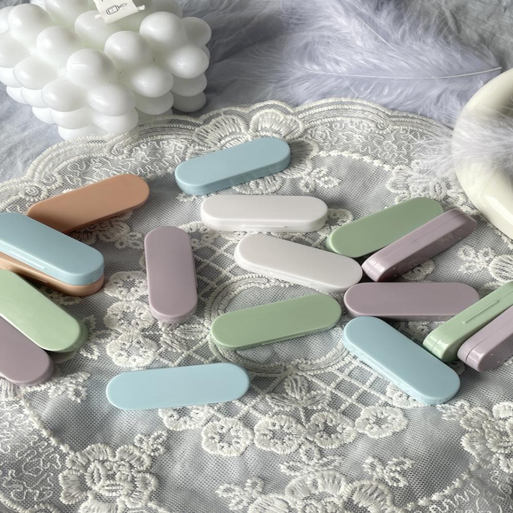 100Pcs Candy Color Contact Lens Case Kit Portable Eye Care Tool Set for Men and Women with Tweezers and Suction Stick