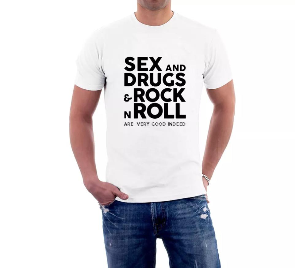 Футболка Sex and Drugs and Rock n Roll Иэна Дьюри, панк-рок, музыкальная футболка от Sillytees XL