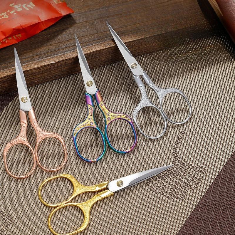 1Pc Sewing Scissors Stainless Steel Retro Embroidery Tailor Scissors Dressmaker Shears Fabric Cutter Diy Sewing Accessories