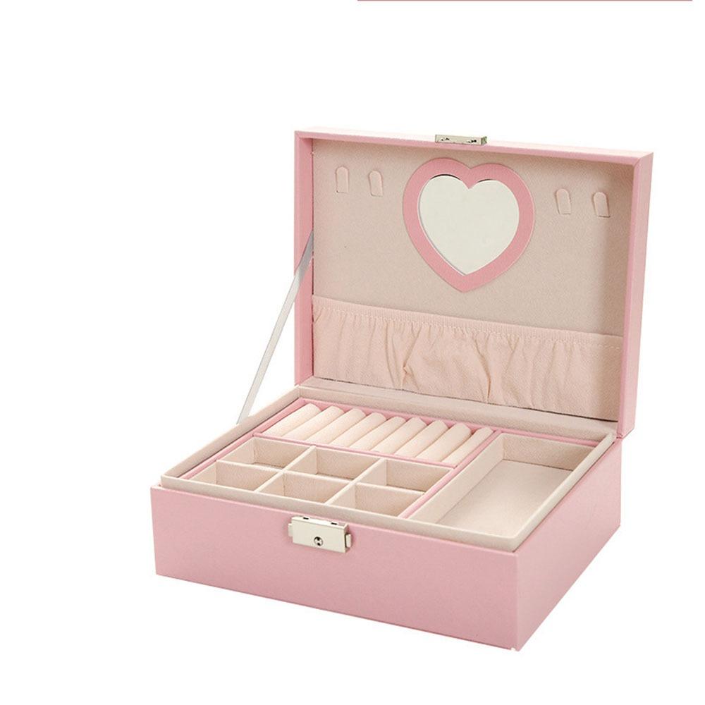 Dustproof Double Layer Jewelry Box Large Capacity Cosmetics Box Jewelry Storage Box  Bracelets