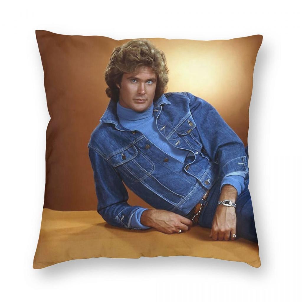 David Hasselhoff The Hoff Square Pillowcase Polyester Linen Velvet Pattern Zip Decorative Pillow Case Car Cushion Cover