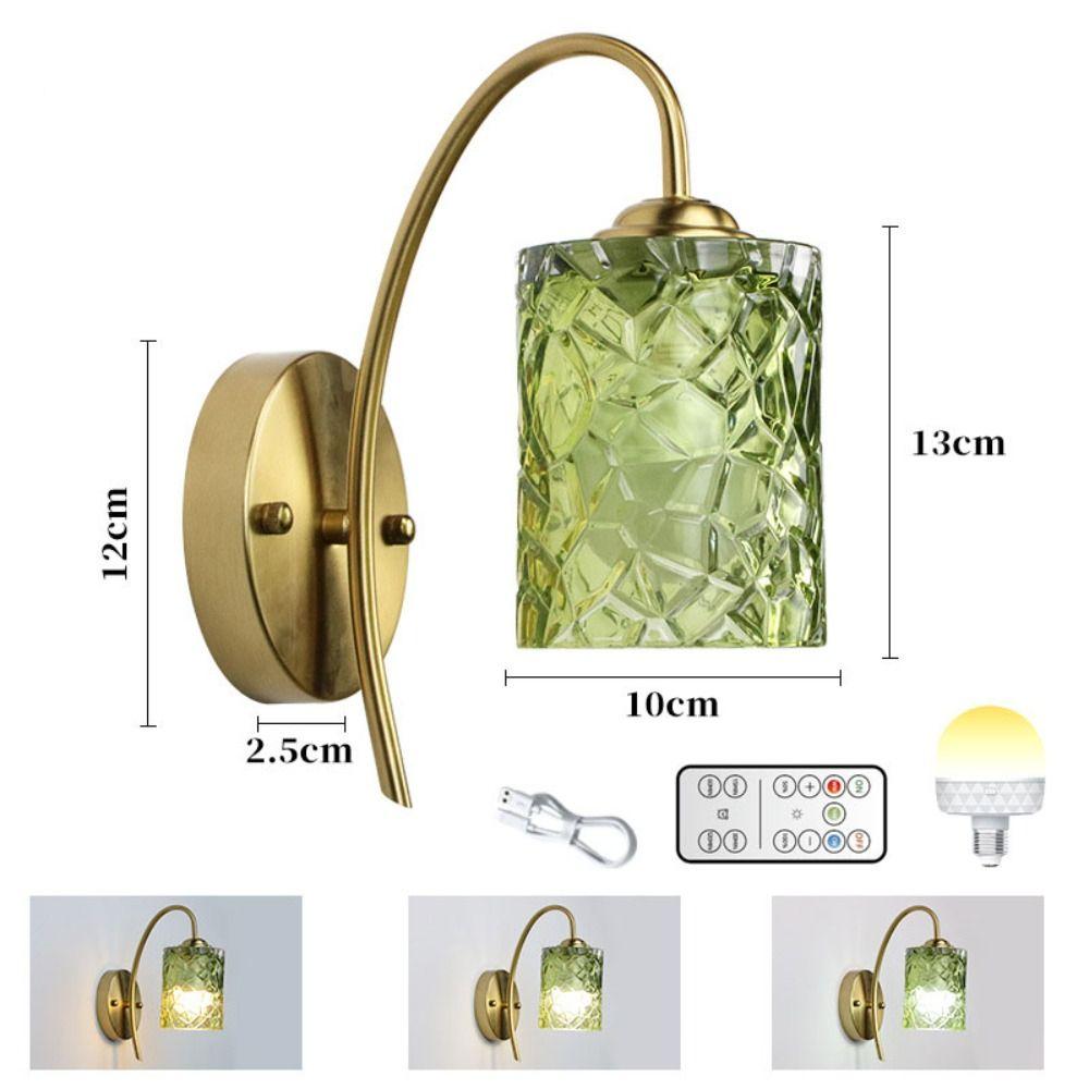 360° Adjustable LED Wall Light Starry Glass Shade Rotatable Wall Light  Home Decor