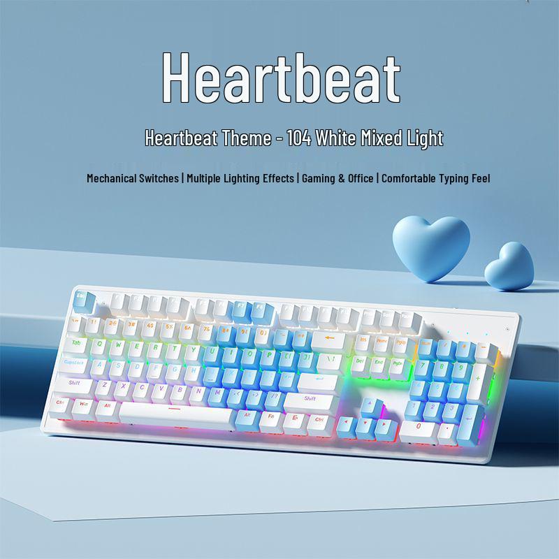 87-Key Mechanical Keyboard with Blue, Black, Red, Brown Switches - Wired for E-sports, Gaming, Typing, Desktop, Laptop, Universal Compatibility