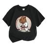 Kids Boys Girls 100% Cotton Crew Neck Short Sleeve T-Shirt, Cute Capybara Karate Martial Arts Graphic Casual Tee for Children Daily Wear