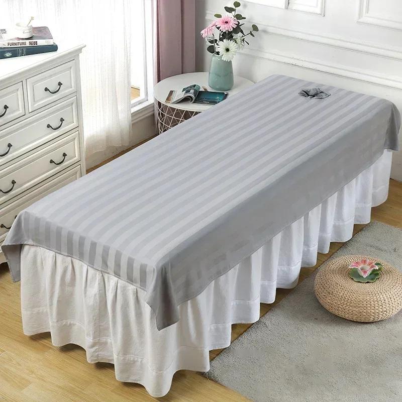 

Massage Table Cover Bed Sheet with Face Hole Elastic Spa Treatment Relaxation Beauty Salon Mattress Salon Couch Bed Cover (gray,100X200cm no hole)