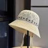 Korean-style fisherman hat for women, makes the face look smaller, breathable and versatile for summer, sun protection hat2026New hollow-out sun hat