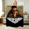 Top Gun Maverick Movie Poster Pattern Blanket Fluffy Plush Throw Blanket For Living Room Gaming Room Home Decor Holiday Gift