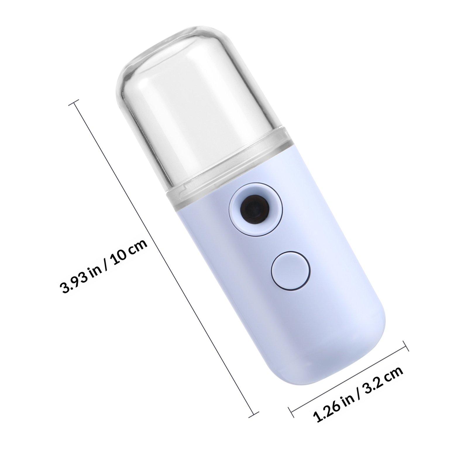 

2Pcs USB Charging Facial Mister Portable Nano Mist Spray Humidifier Beauty Spray for Salon Spa Yoga синий