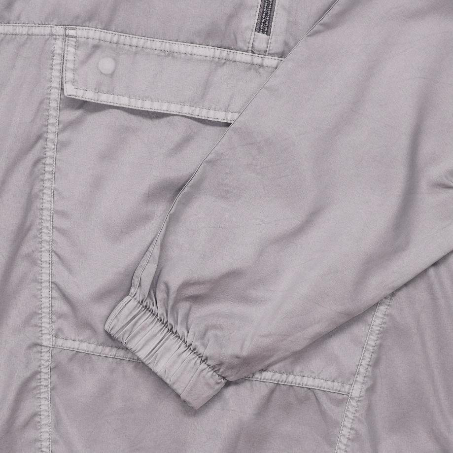 adidas Originals Trefoil G Wash Track Jacket With Logo And Half-Zip Large Pocket Unisex Jacket Gray GL9902