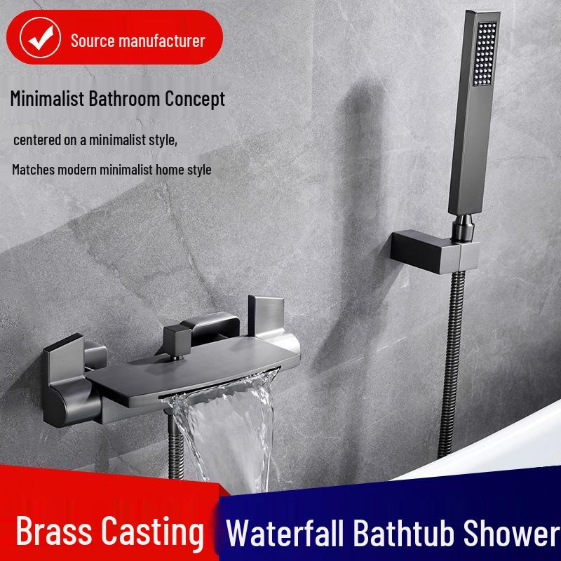 Wandmontierter Luxus-Wasserfall-Badewannen-Duscharmatur