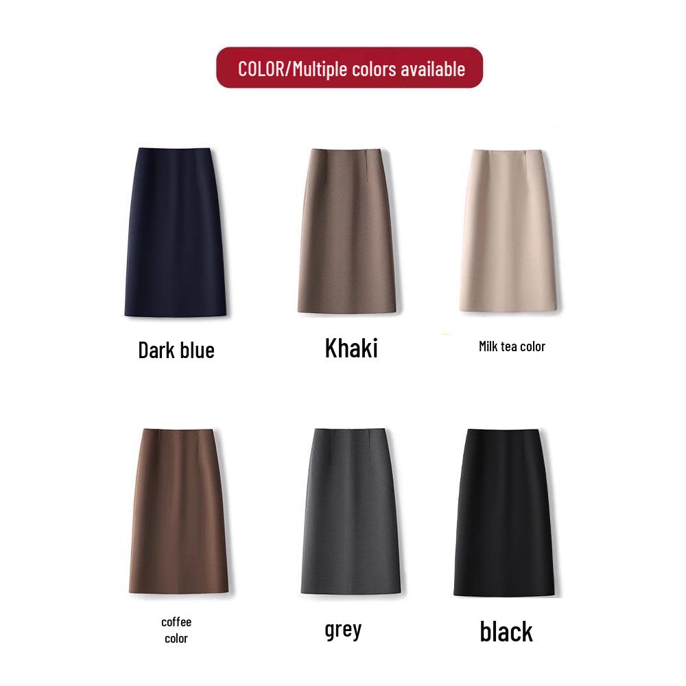 2026 Women's High-End A-Line Midi Skirt: Elegant, Slim-Fit, Hip-Hugging for Spring/Summer