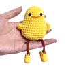 Cute Crochet Positive Energy Duck Reusable Handwoven Duck Energy Duck Ornament for Home Room Decor Birthday Gift