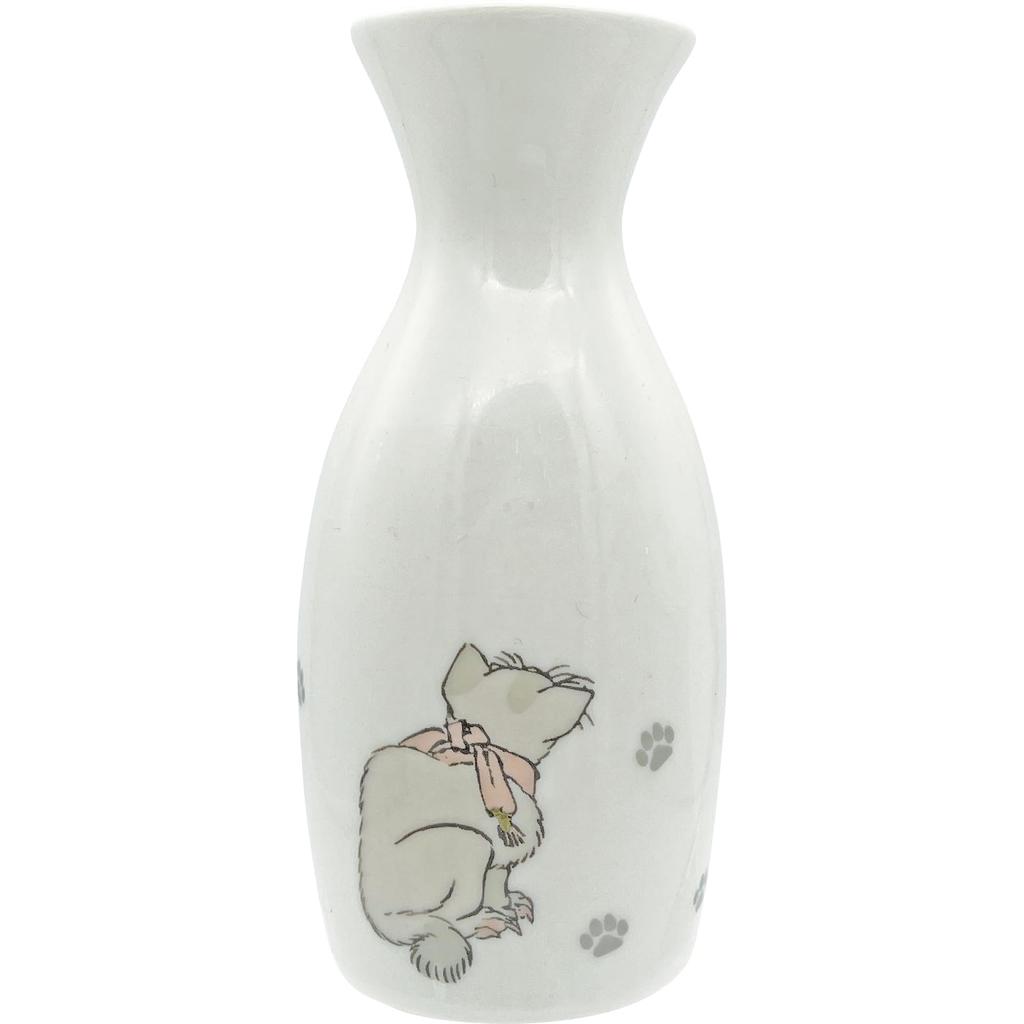 sun art Sake Bottle with Cat Katsushika Hokusai Japanese Made In 5 X 13 160 Ml "Hokusai Animals" Design, Merchandise, Tableware, Japan, White, Approx.