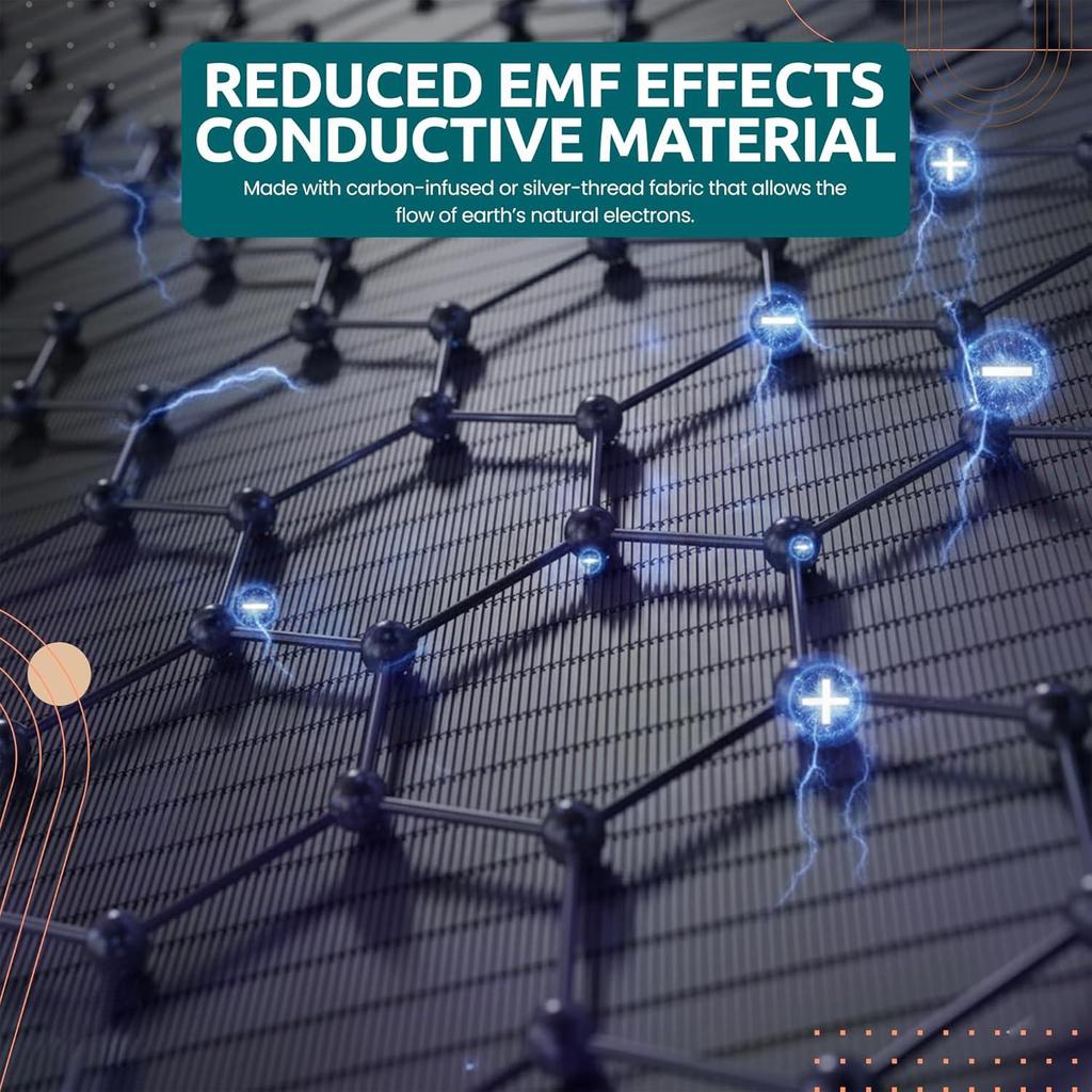 Grounding Mat for Bed 27x60 Inch Anti Slip Earthing Mat with 4.6ft Cord for Bed Chair Yoga Relaxing Sleeping and Working