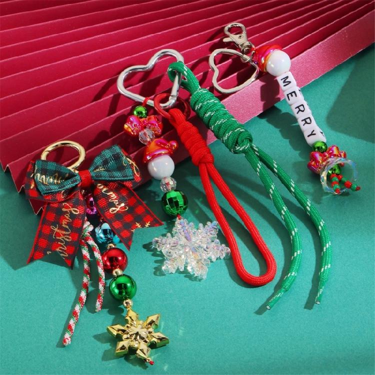 Merry Christmas Key Fob With Glitter Details Premium Resin Craftsmanship Christmas Car Decoration For Festive Styling