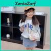 Fashion Simulation Pearl Bow Design Whoundstooth Pattern Children Shoulder Bag For School And Play