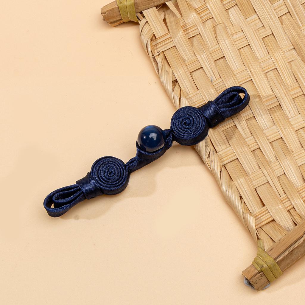 5pcs Chinese Qipao Frog Closures Jade Bead Snail Coil Buttons Handwoven Vintage Hanfu Accessories Traditional Dress Decor