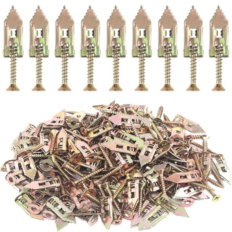 20pcs Convenient Driven Gypsum Board Expansion Colored Zinc Screw. Green